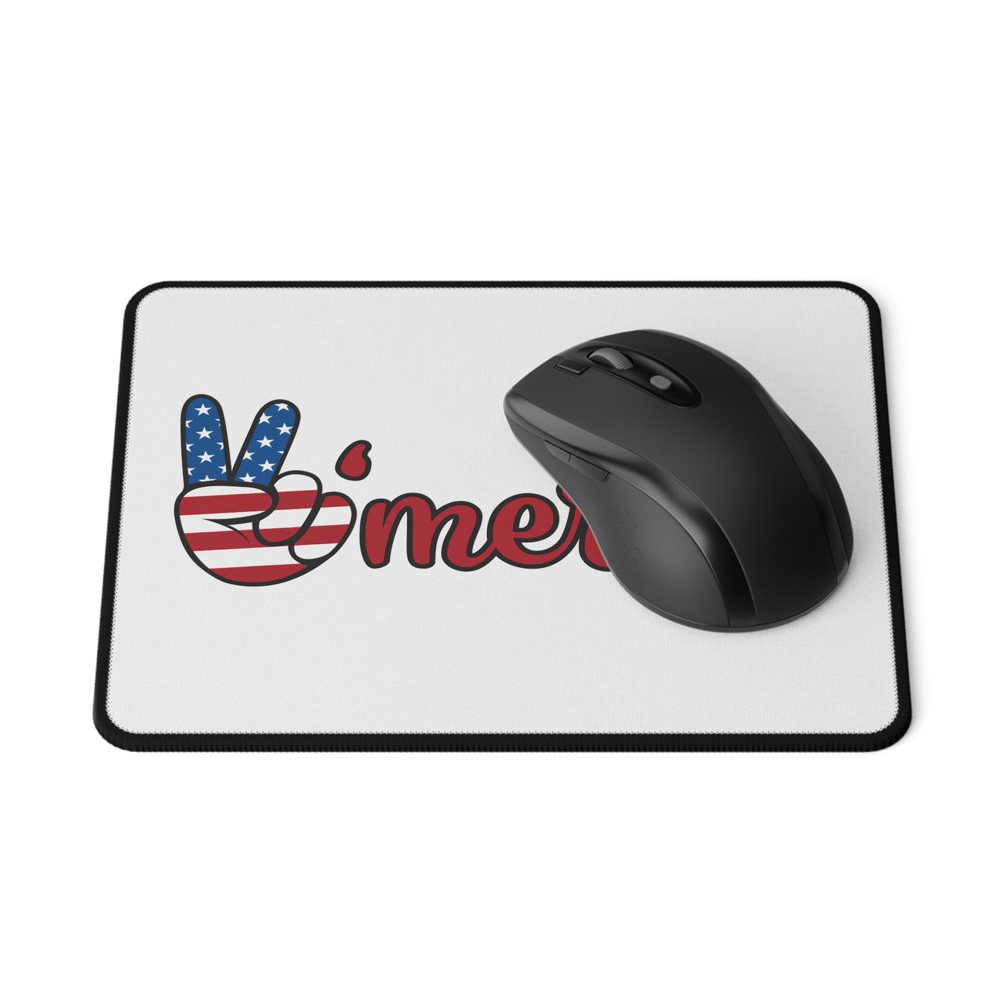 Non-Slip Gaming Mouse Pad - 'Merica Peace Sign Design