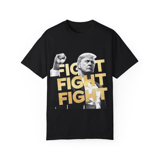 Garment-Dyed Unisex T-Shirt - "Fight Fight Fight" Statement Tee